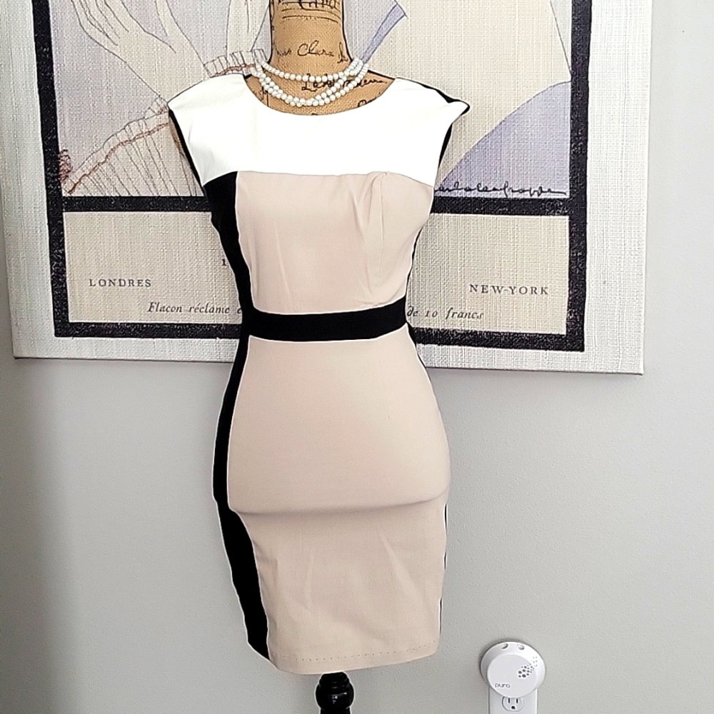 Classy color block dress